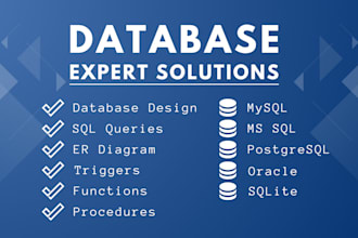 do database design, sql queries, er diagram, functions and procedures