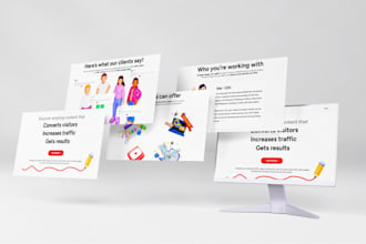 build a high conversion static business landing page with SEO