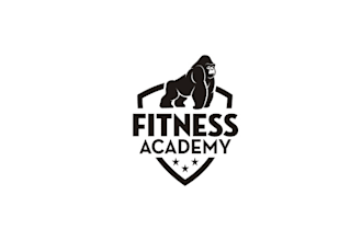 design consulting strong fitness academy logo