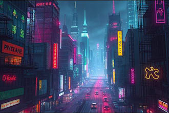 make cyberpunk sci fi futuristic city futuristic city