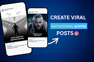design motivational and inspirational quotes for instagram with your logo