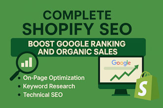 do complete shopify on page and technical SEO optimization
