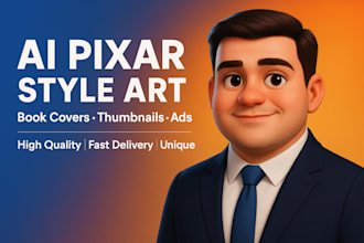create pixar style ai images for covers and ads