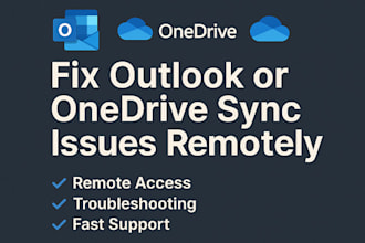 fix outlook or onedrive sync issues remotely