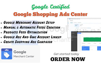 provide complete google shopping and merchant center solution