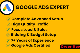 setup, optimize and manage KPI focused google ads campaign