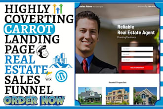 design real estate landing page investor carrot website oncarrot sales funnel