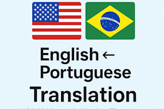 professionally translate between english and portuguese