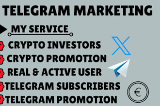 do crypto telegram promotion, telegram subscribers, memecoin, token promotion