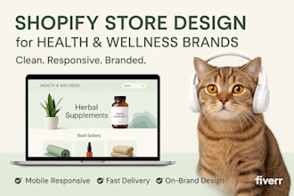 design a high converting shopify store for your health and wellness brands