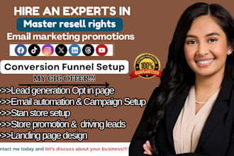 promote master resell rights  course with email marketing campaign setup sales