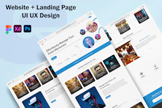 design modern animated landing page ui ux in fimga