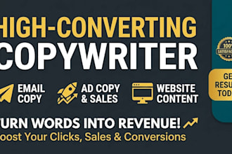 be your copywriter for email marketing, ads, and website content