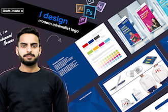 create a complete branding kit with a modern logo and brand guidelines