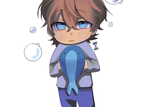 draw a chibi in anime style fanart and ocs