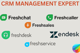 utilize freshworks freshsales, freshservice, freshdesk, freshchat zendesk