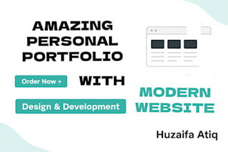 build a professional personal portfolio website
