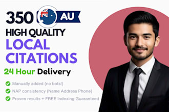 350 australia local citations and directory submission in 24 hours