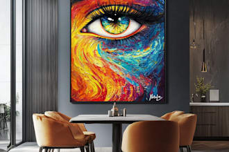 draw a professional abstract album cover art for promotion