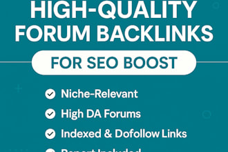 build niche relevant forum backlinks for SEO and traffic