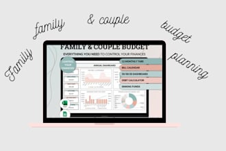 do family excel annual budget spreadsheet, formula marcos