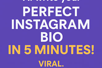 write a viral instagram or dating bio in just 5 minutes
