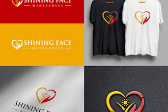 do modern high quality love, heart logo design