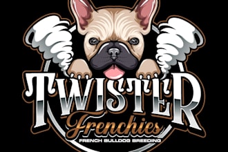design unique french bulldog logo