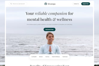 design mental health and wellness medical website