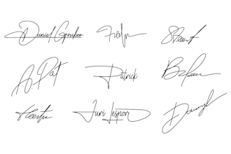 design a real handwritten signature or autograph