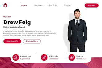 create a personal portfolio website or business website