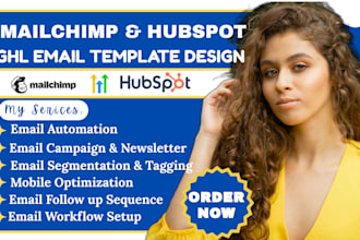do mailchimp email template design hubspot crm gohighlevel workflow automation