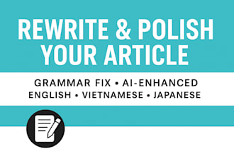rewrite and polish your blog or article with ai editing