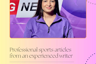 write sports articles or youtube scripts for your sports website