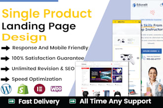 single product page shopify 1 item landing page dropshipping pagefly gempages