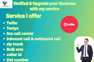 setup call center, sip trunk, did number, 3cx, bulk sms for twilio, telnyx