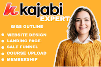 design kajabi website landing page sales funnel online course kajabi membership