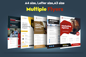 create professional business flyers  and promotional flyers
