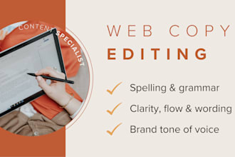 proofread and edit your website copy