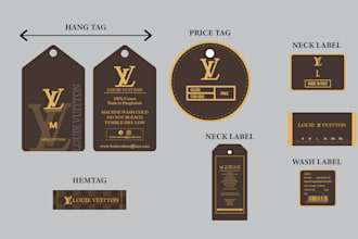 design hanging tags, neck labels, care label