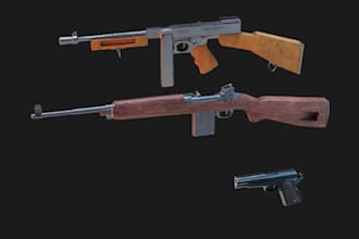 create high quality 3d game weapons and game assets for your project