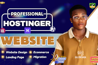 hostinger website design, hostinger wordpress website, landing page, migration