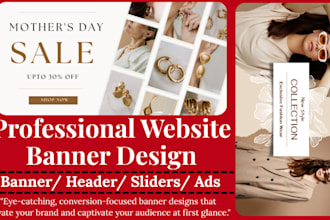 design professional website banner, header, slider, ad banner