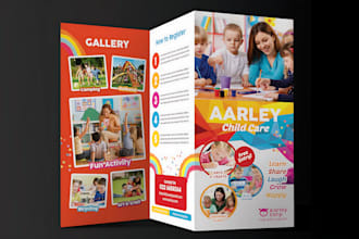 make day care , child care , birthday , school , graduation flyers design
