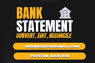 convert bank statement pdf into excel reconcile