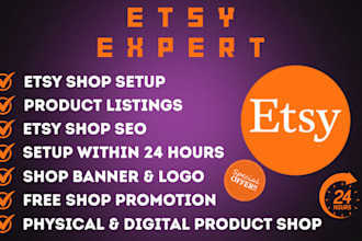 setup etsy shop etsy product listing with seo