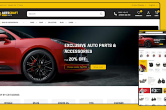 luxurious auto part shopify store auto part automotive website automobile store