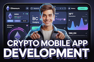 create crypto wallet app, web3 mobile app, defi app, token utility app, dapp