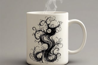 draw a mug or coffee mug design