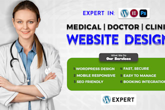 design or redesign your professional medical healthcare wordpress website